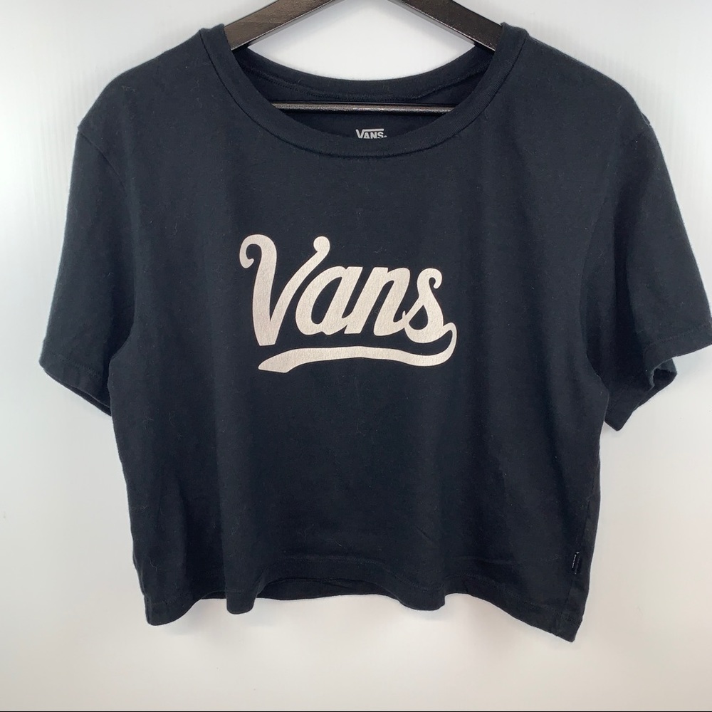 Black and White Vans Logo T-shirt or Crop Tee - Picture 3 of 6